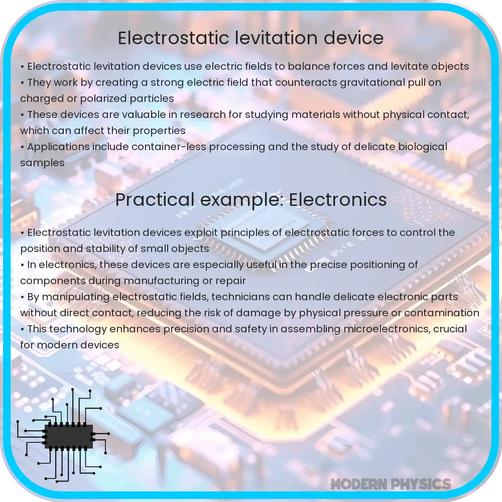 Electrostatic levitation device