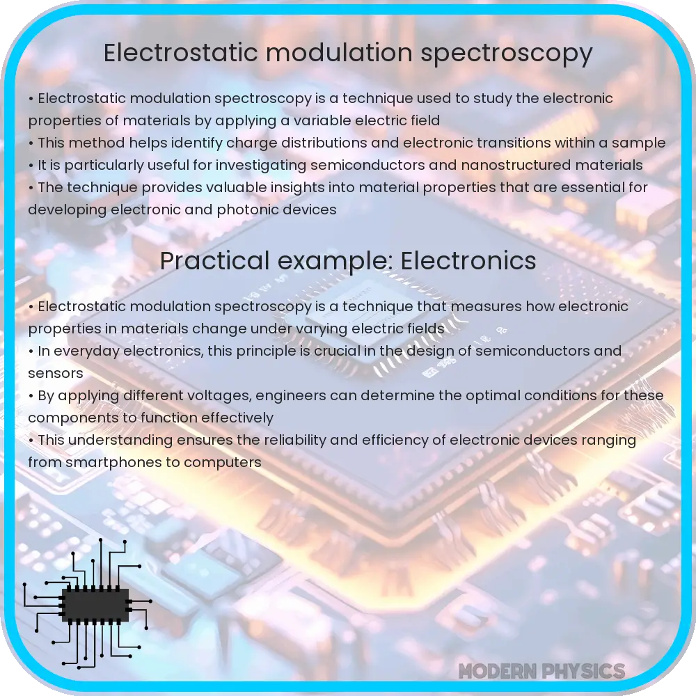 Electrostatic modulation spectroscopy