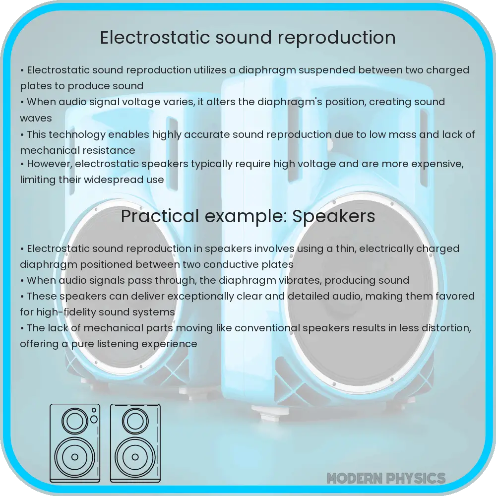 Electrostatic sound reproduction