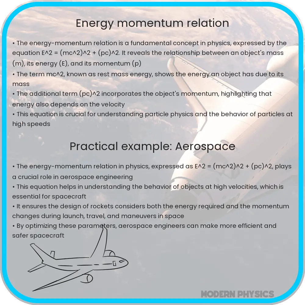 Energy-momentum relation