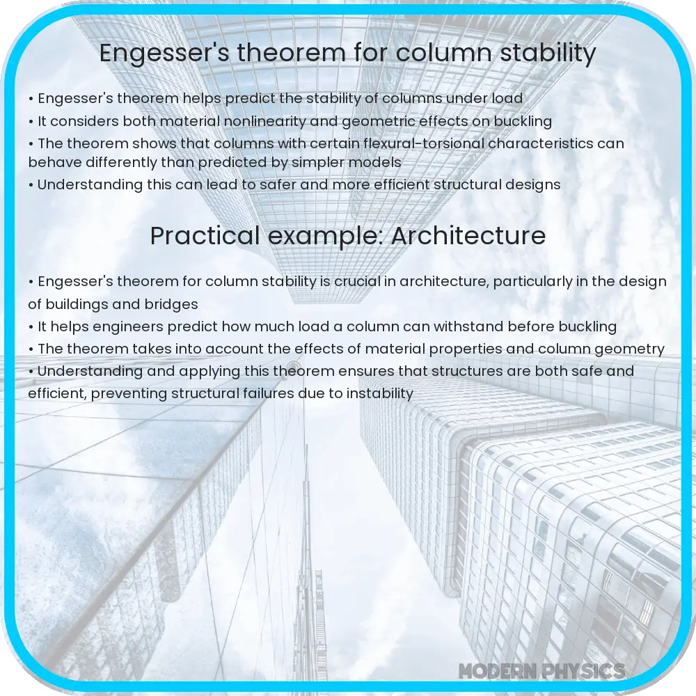 Engesser's theorem for column stability