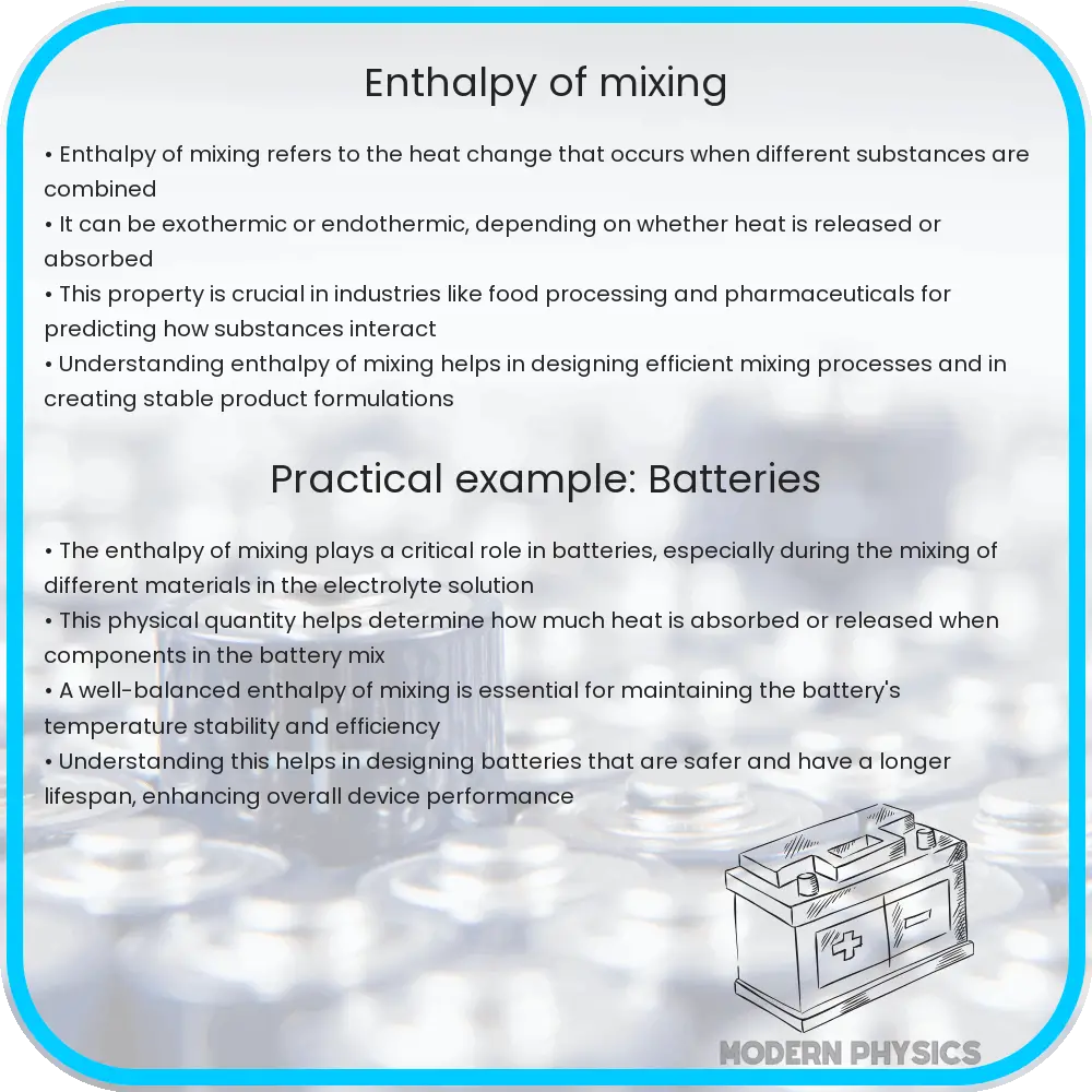 Enthalpy of mixing