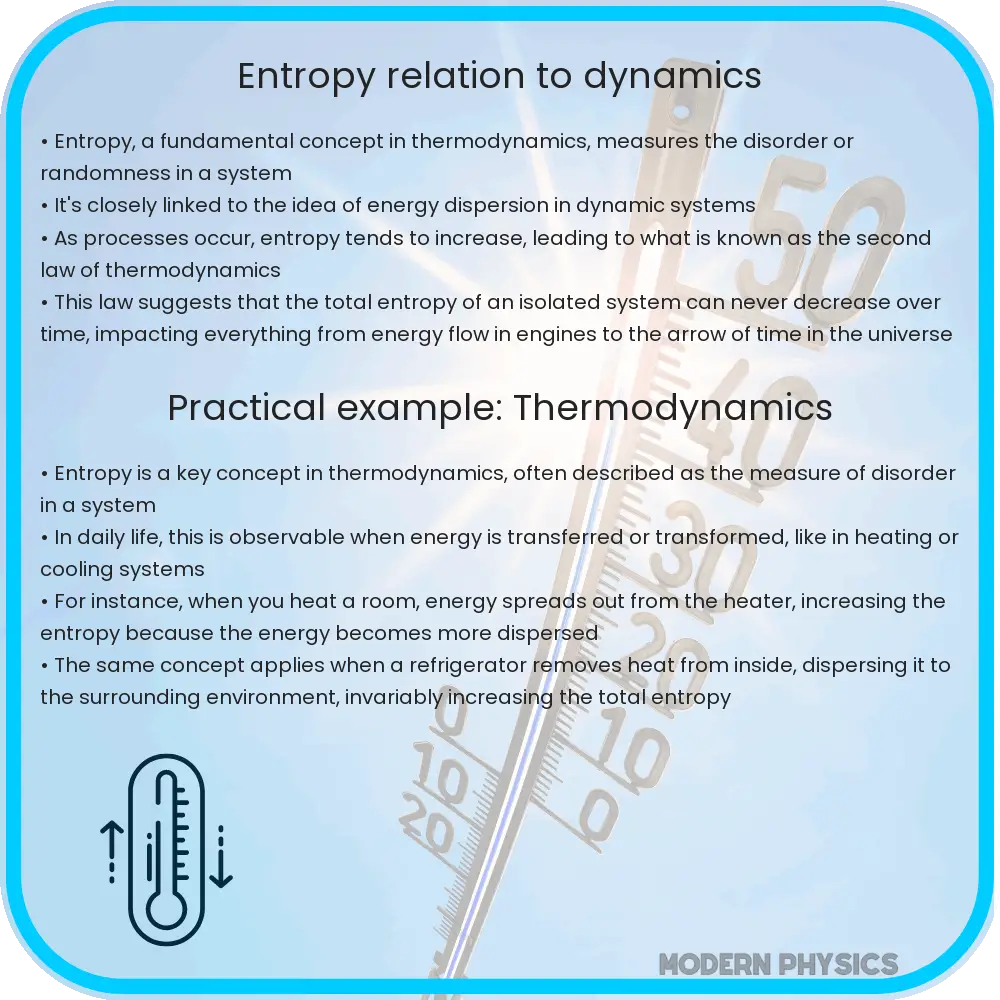 Entropy - relation to dynamics