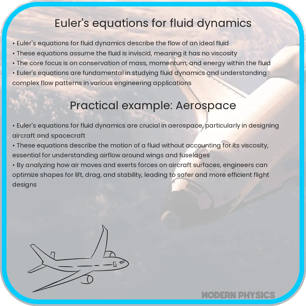 Euler's equations for fluid dynamics