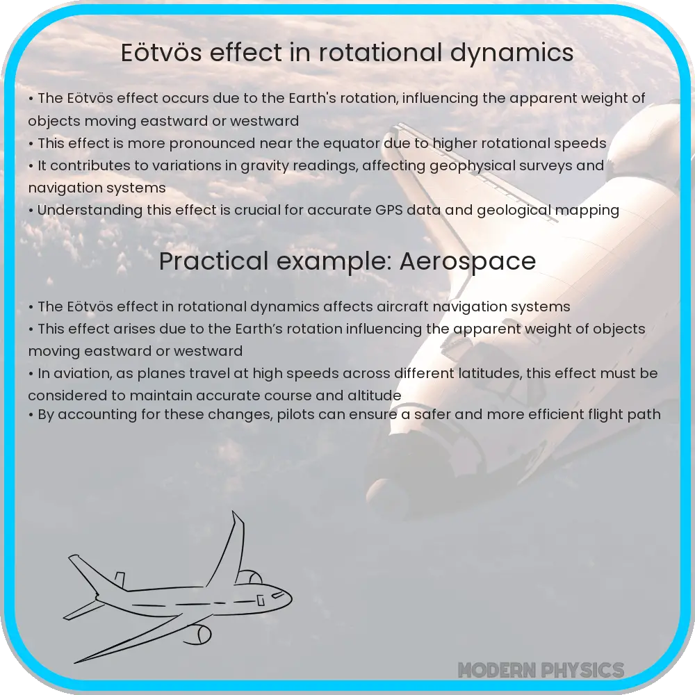 Eötvös effect in rotational dynamics