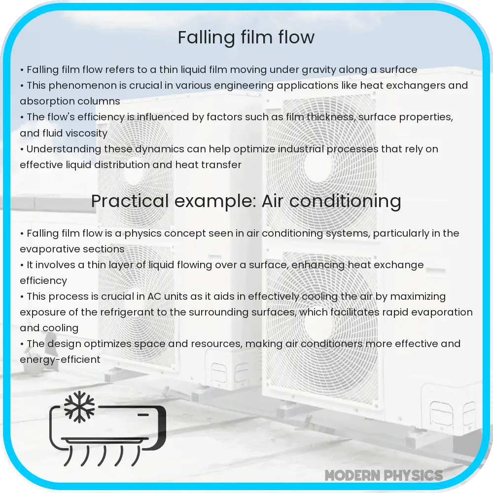 Falling film flow