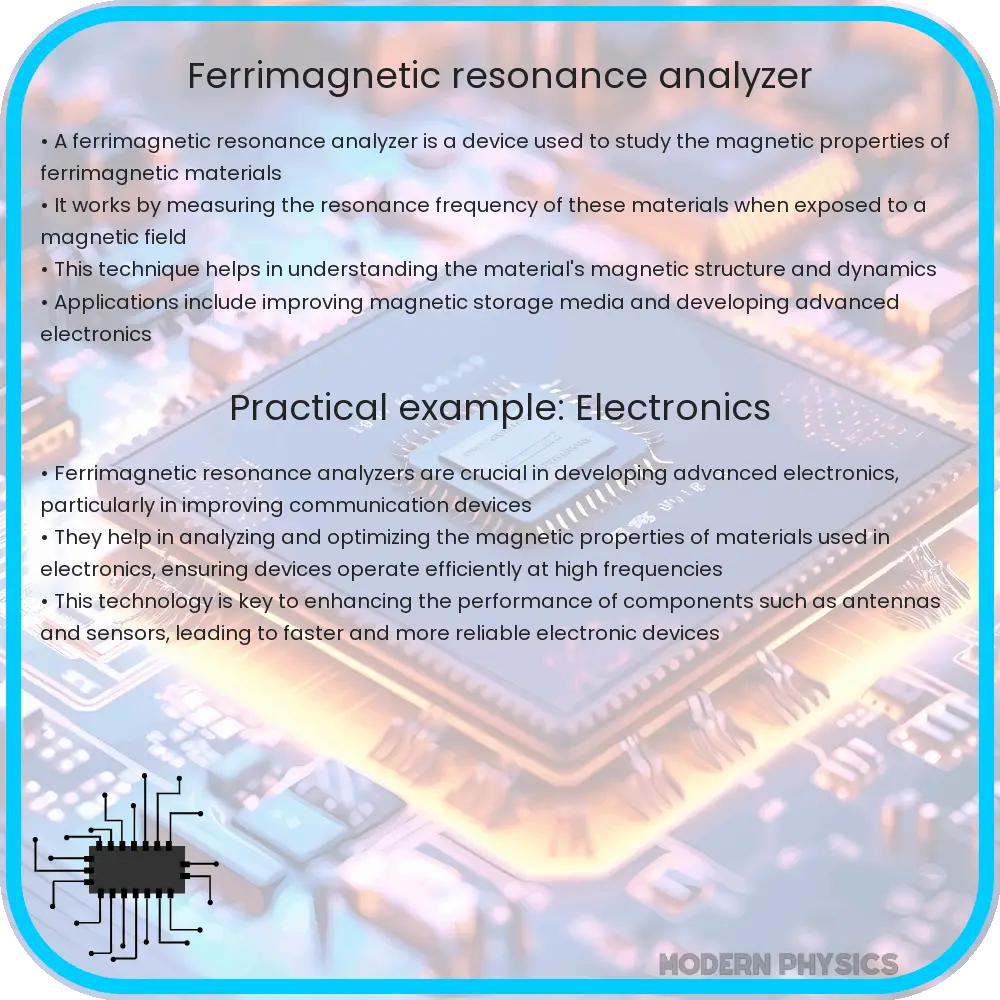 Ferrimagnetic resonance analyzer
