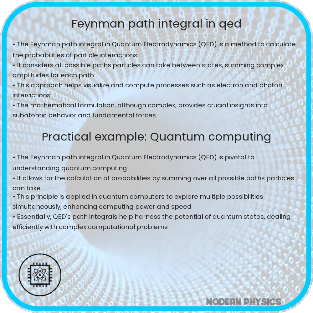 Feynman path integral in QED
