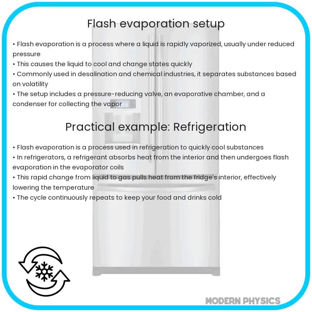 Flash evaporation setup