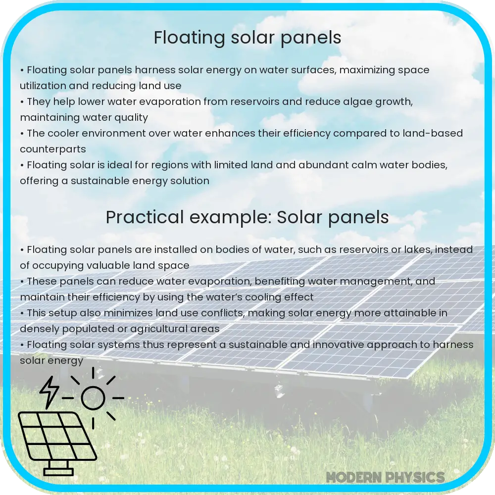 Floating solar panels