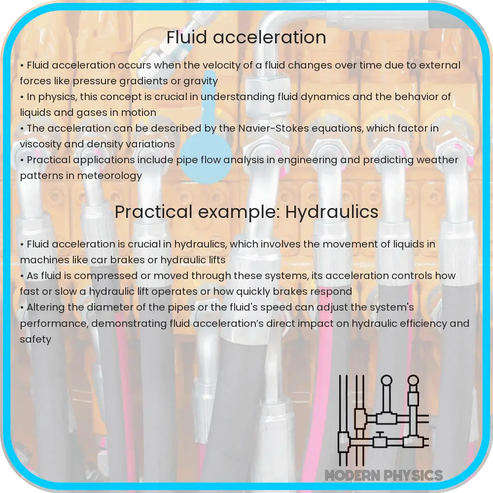 Fluid acceleration