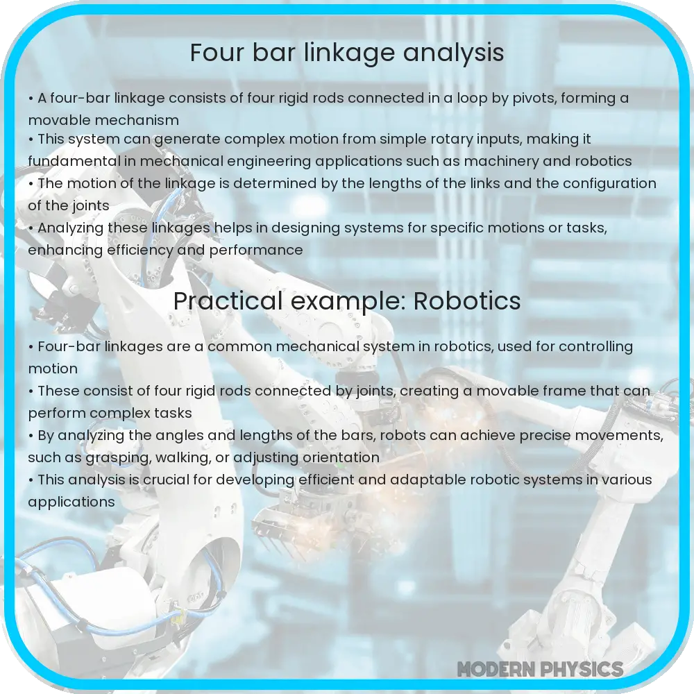 Four-bar linkage analysis