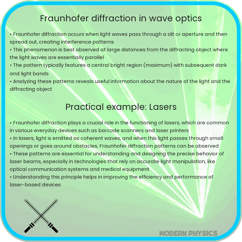 Fraunhofer diffraction in wave optics
