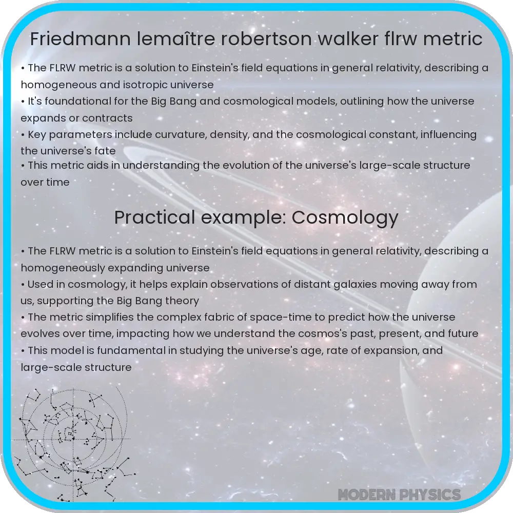 Friedmann-Lemaître-Robertson-Walker - FLRW - metric