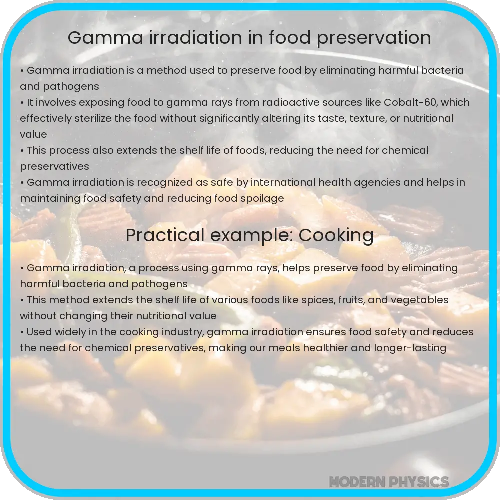 Gamma irradiation in food preservation