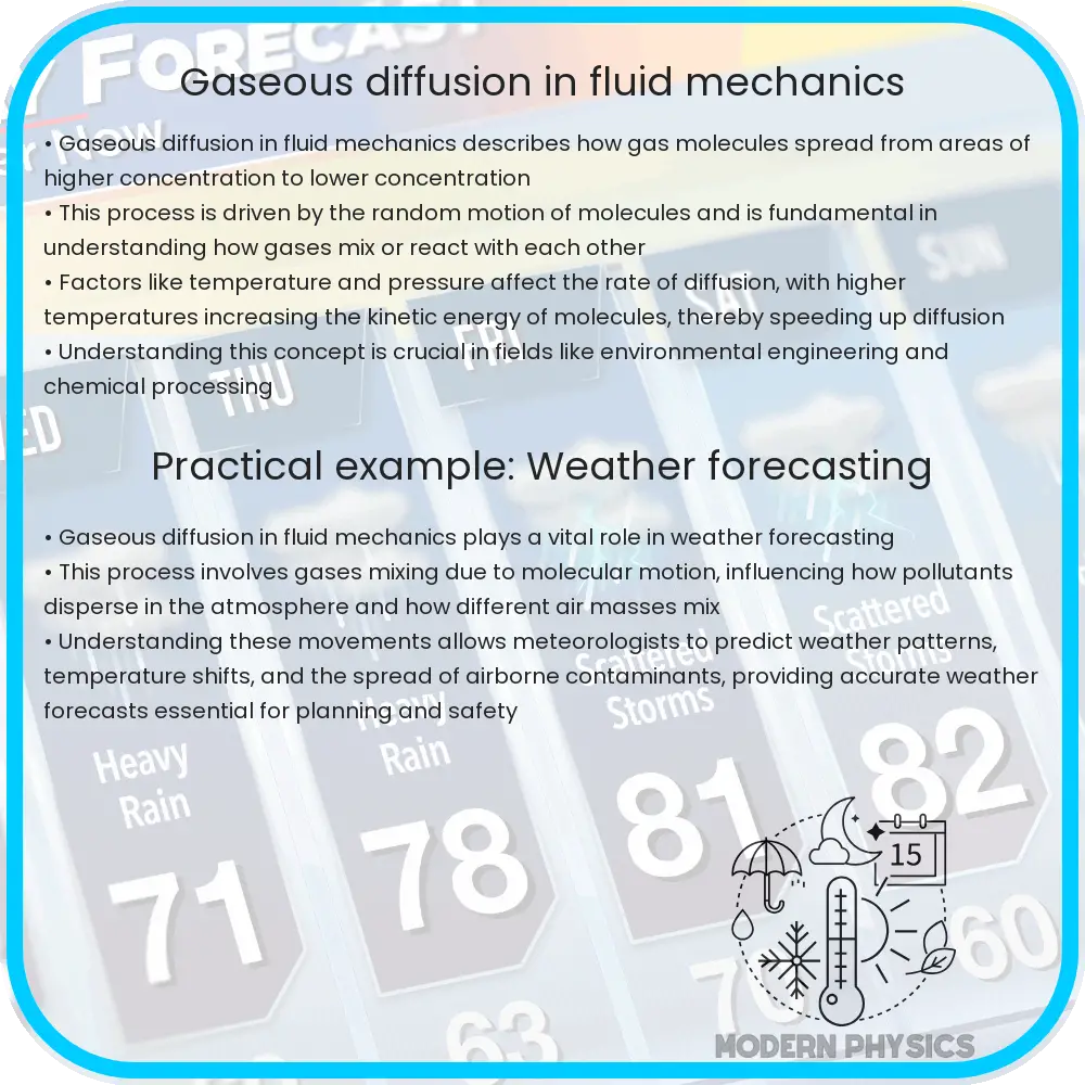 Gaseous diffusion in fluid mechanics