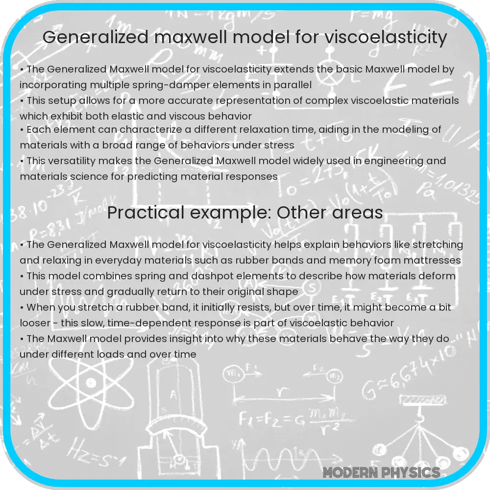Generalized Maxwell model for viscoelasticity