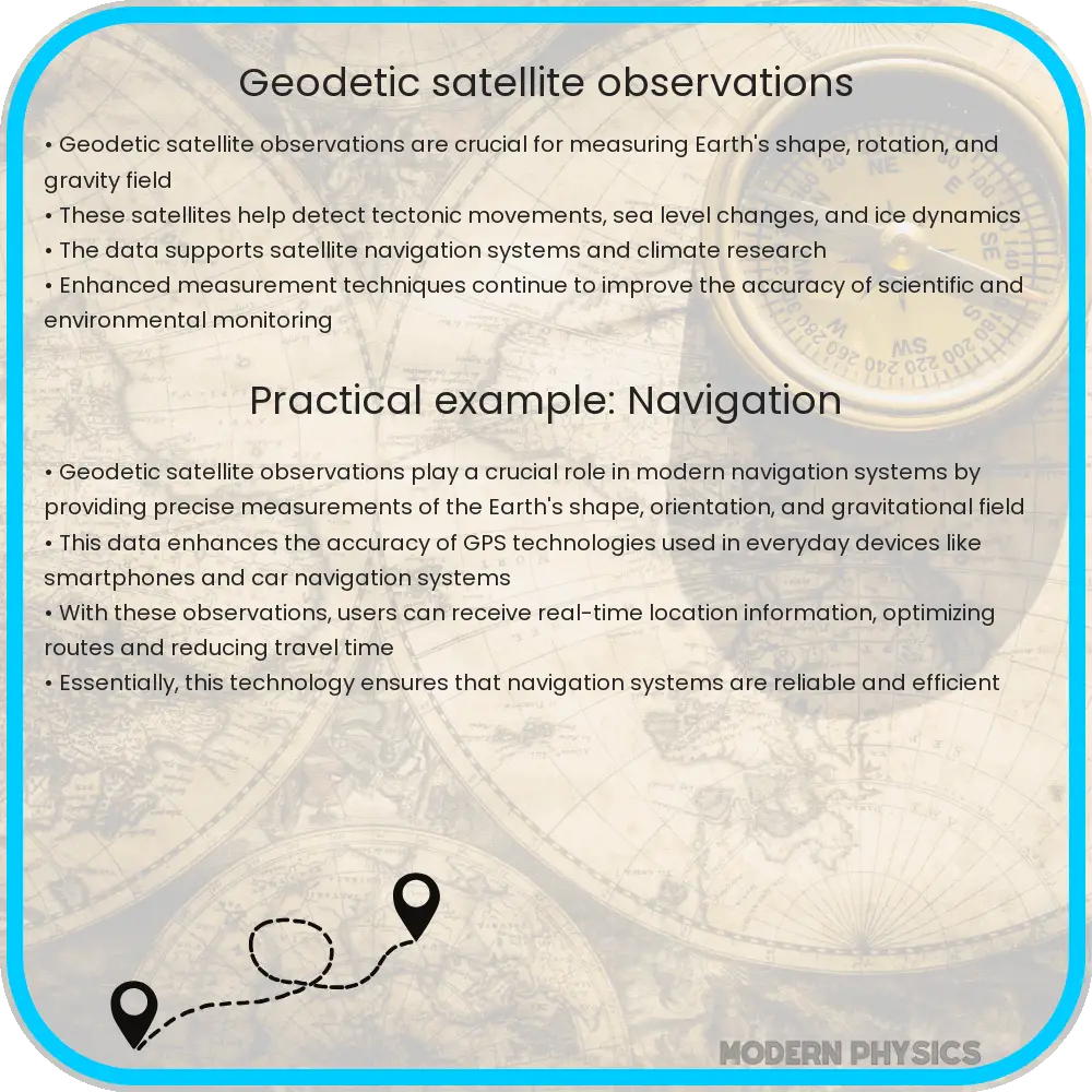 Geodetic Satellite Observations