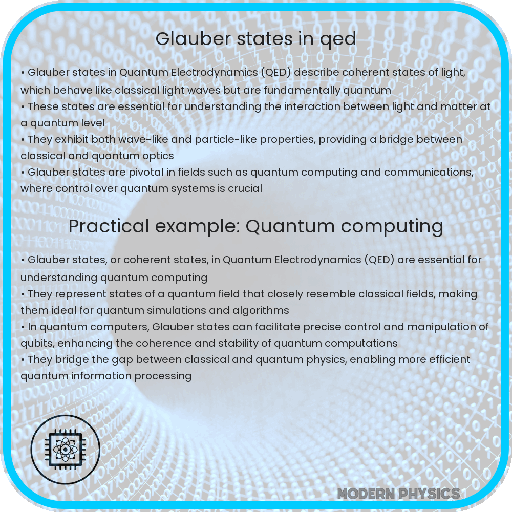 Glauber states in QED