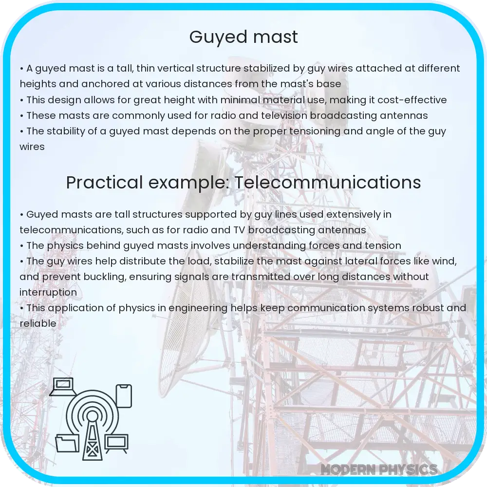 Guyed mast