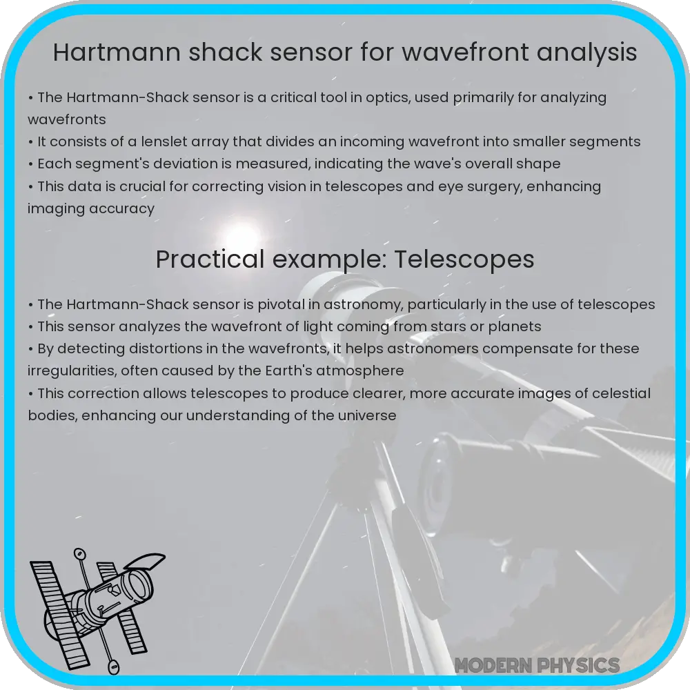 Hartmann-Shack sensor for wavefront analysis