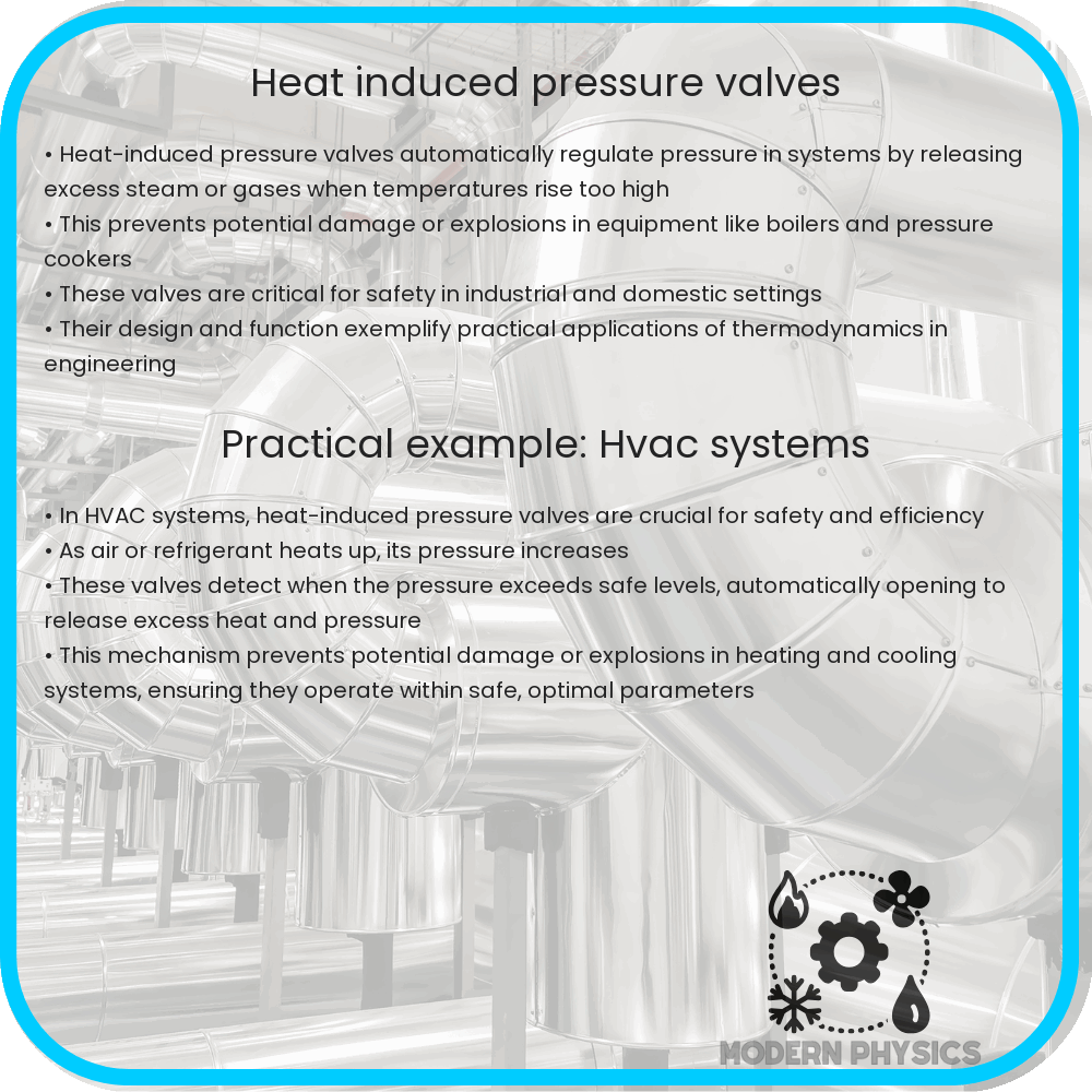 Heat-induced pressure valves