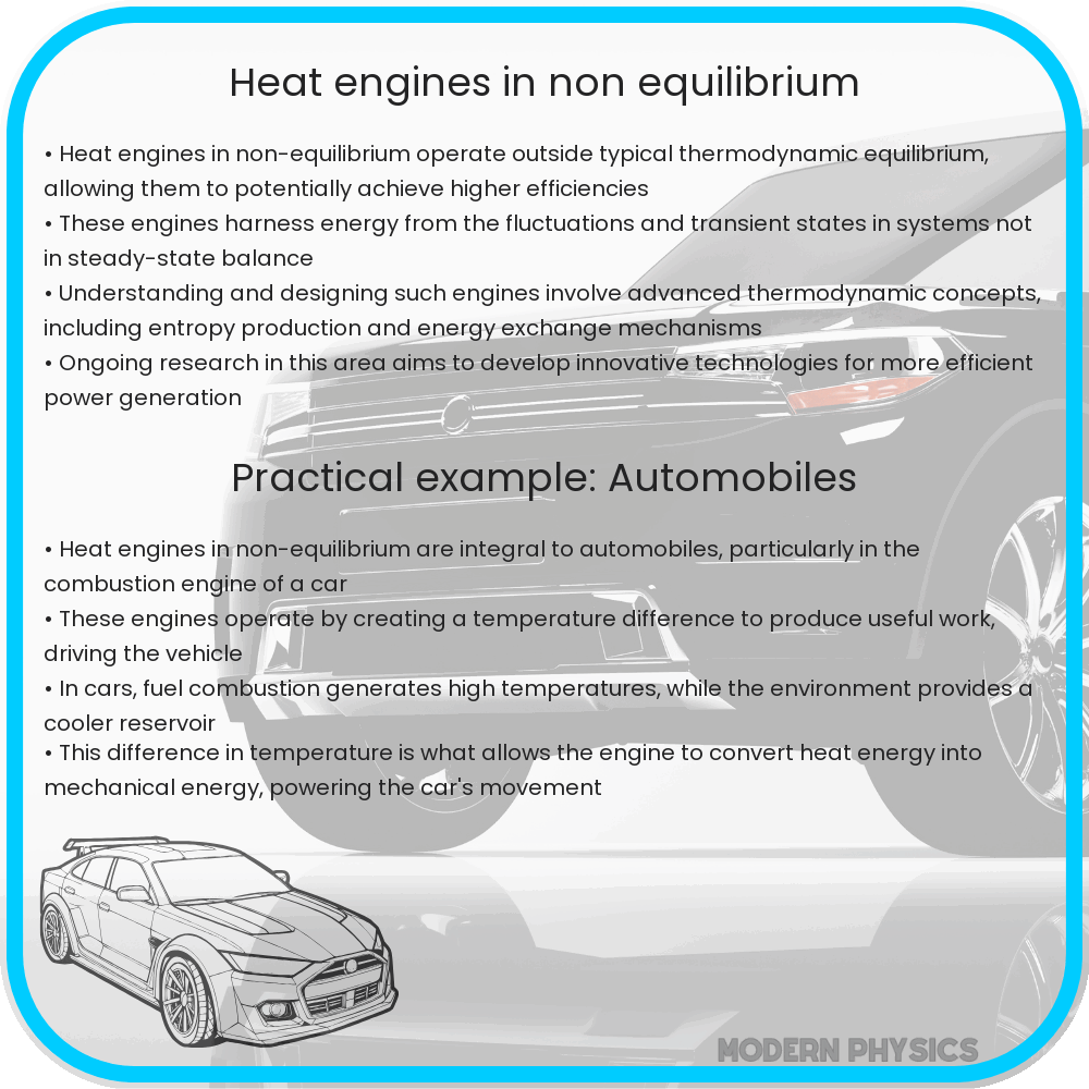 Heat engines in non-equilibrium