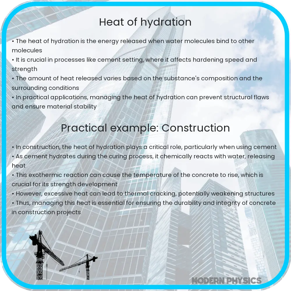 Heat of hydration