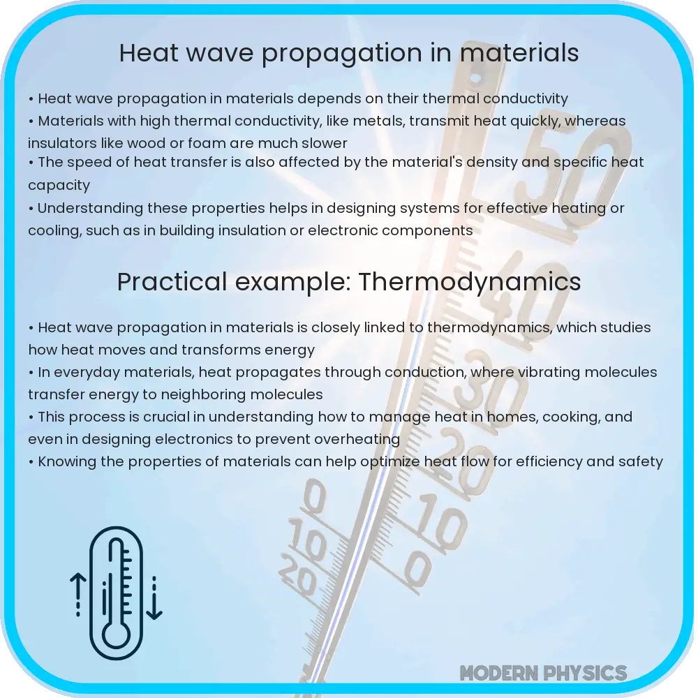 Heat wave propagation in materials