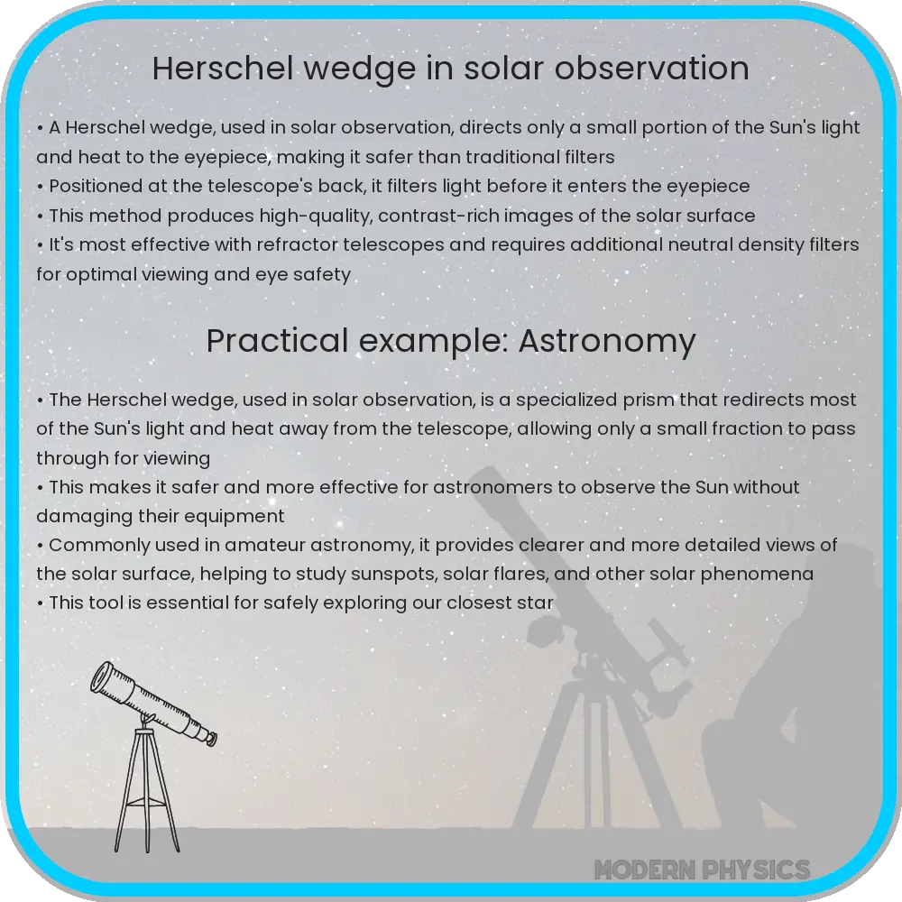 Herschel wedge in solar observation