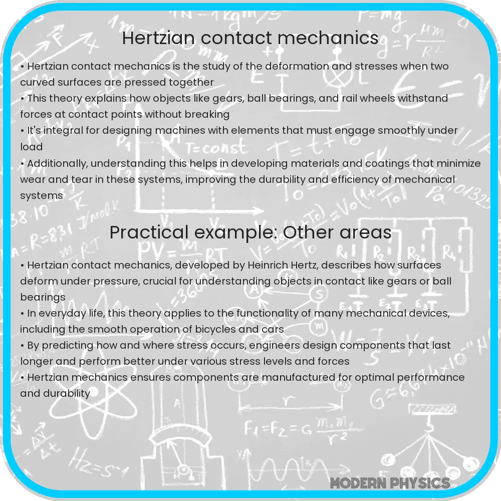 Hertzian contact mechanics