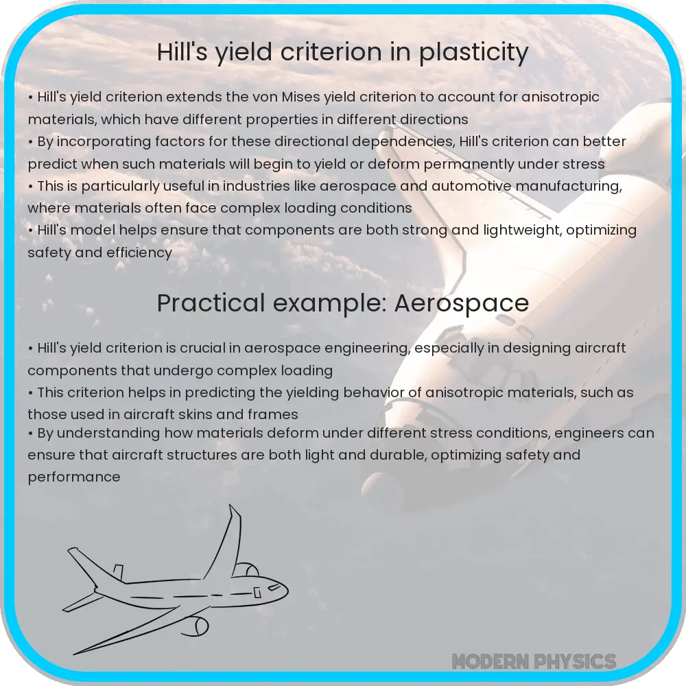 Hill's yield criterion in plasticity