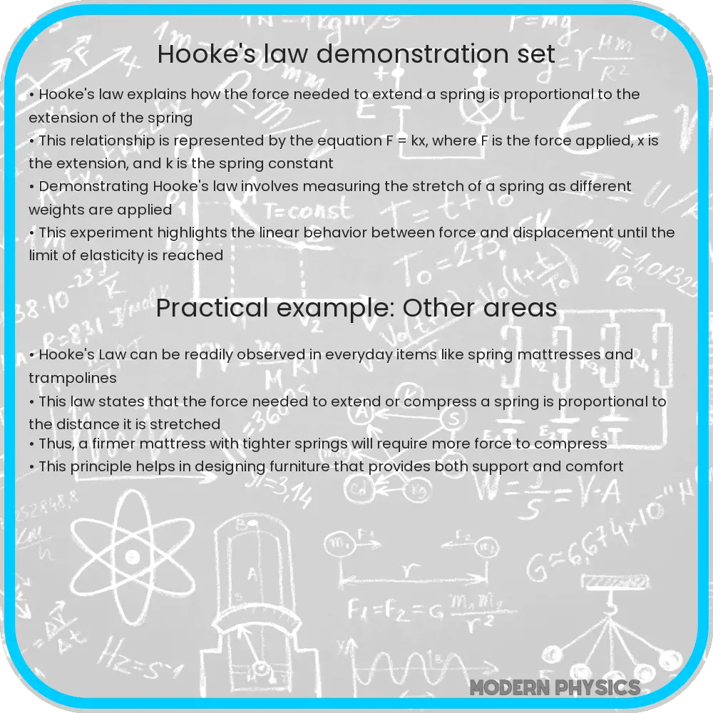 Hooke's law demonstration set