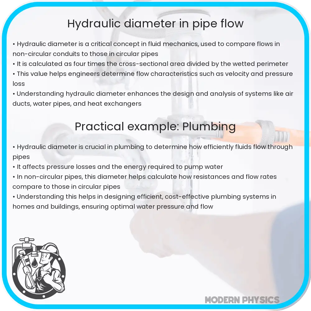Hydraulic diameter in pipe flow