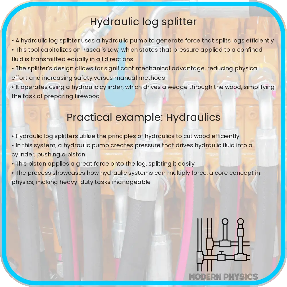 Hydraulic log splitter