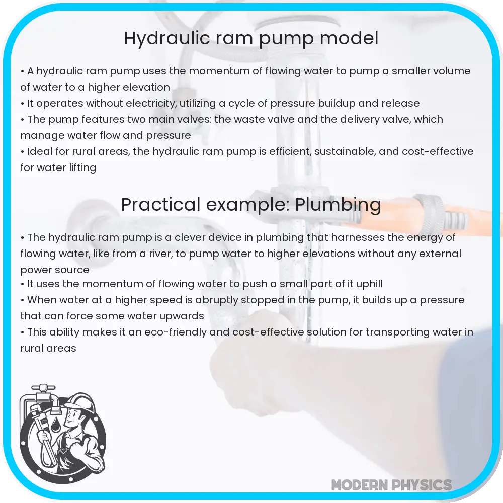 Hydraulic ram pump model