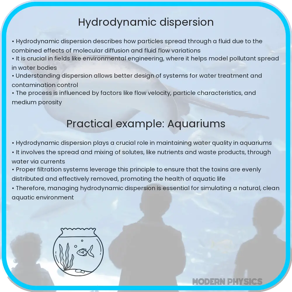 Hydrodynamic dispersion