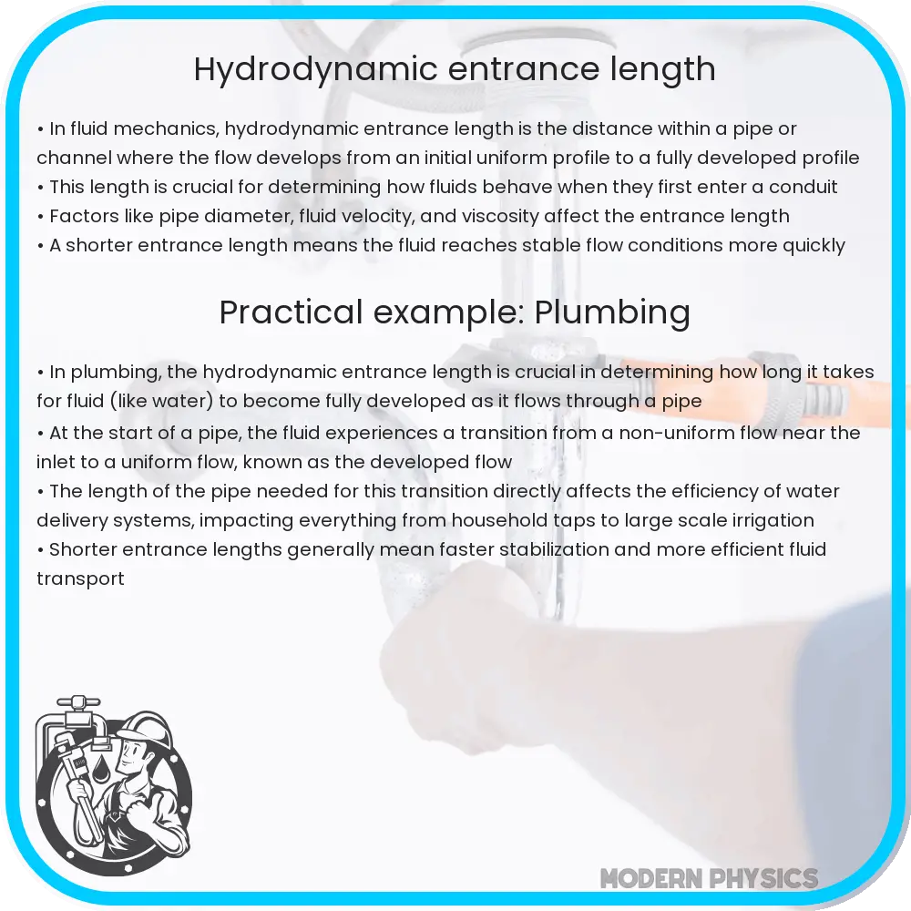 Hydrodynamic entrance length