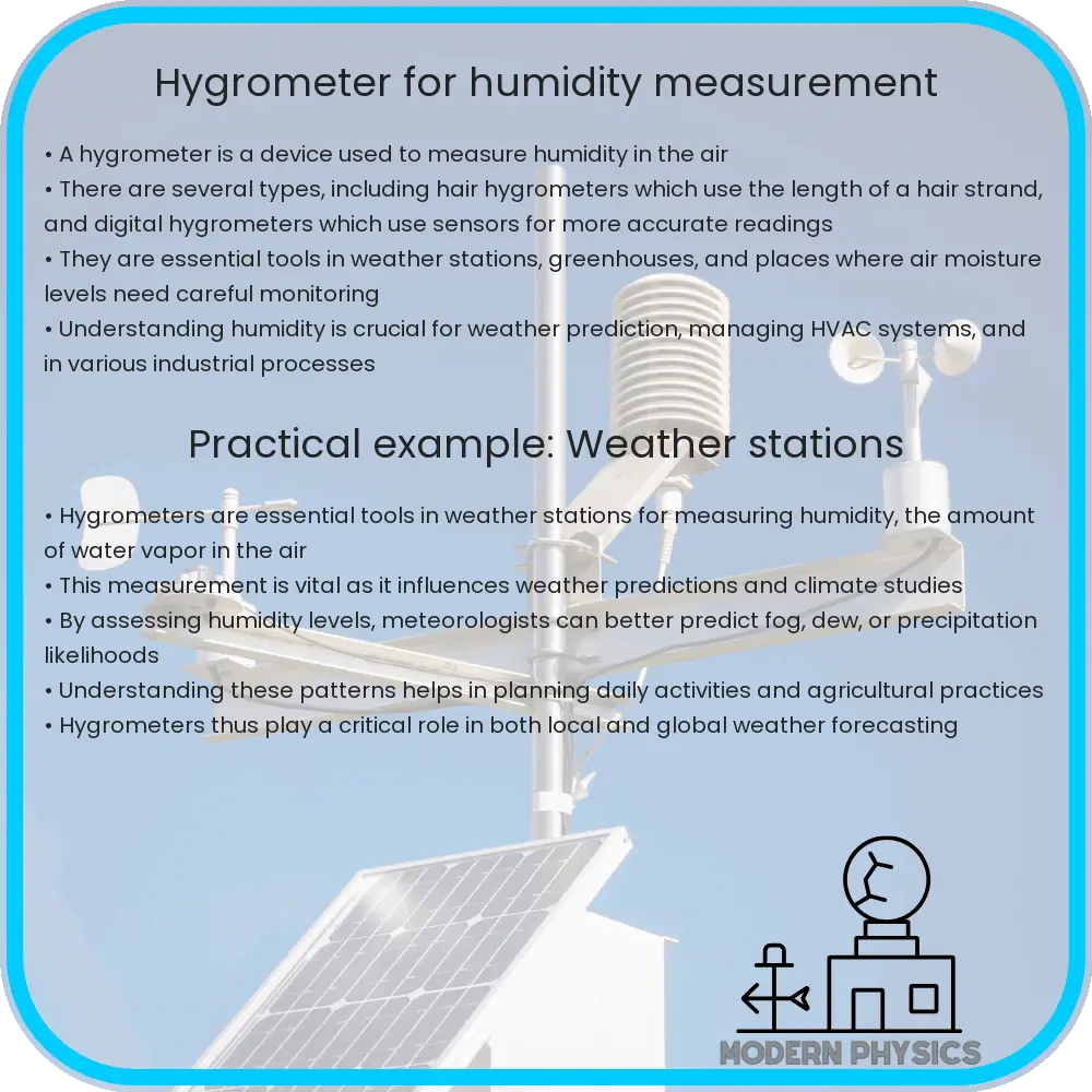 Hygrometer for humidity measurement