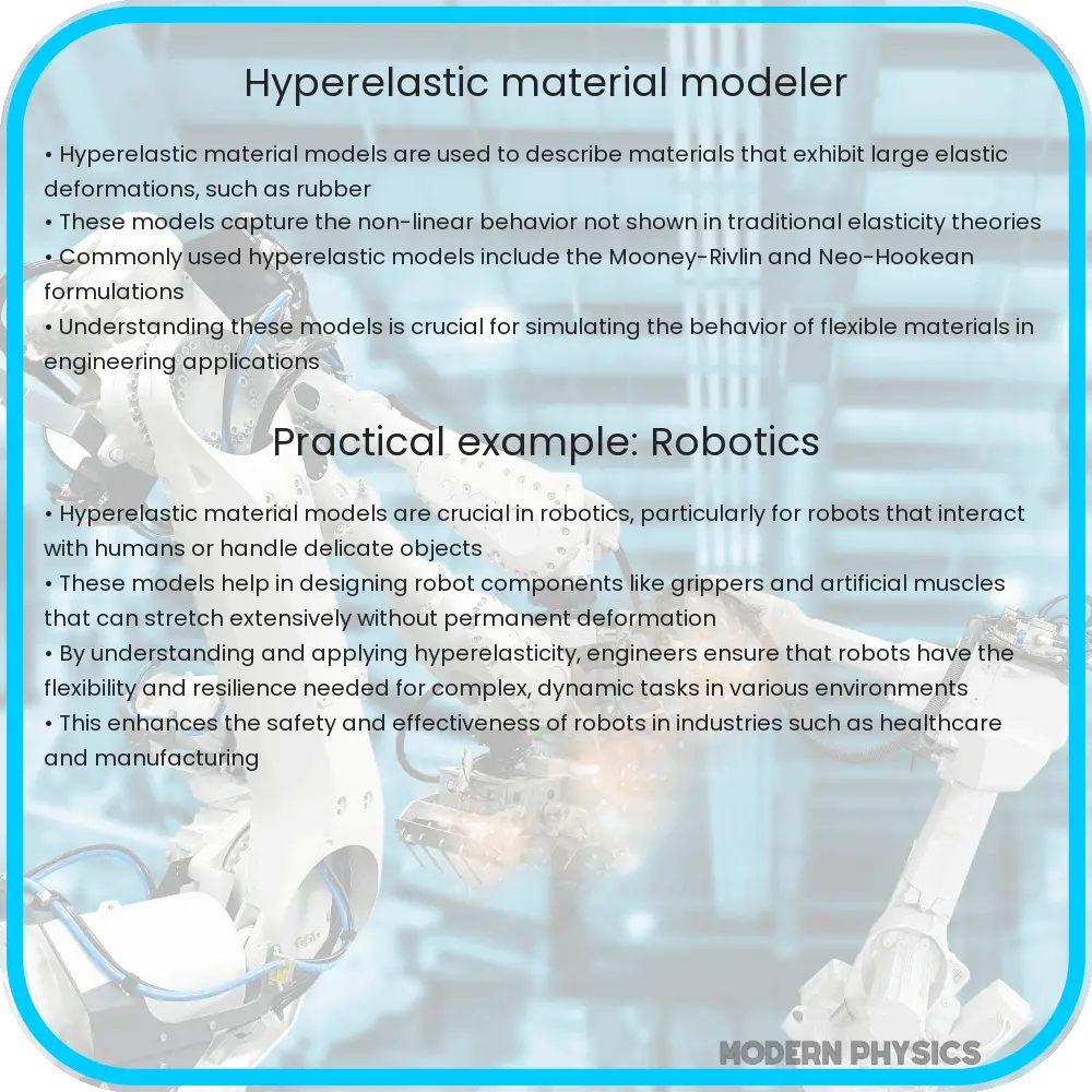 Hyperelastic material modeler