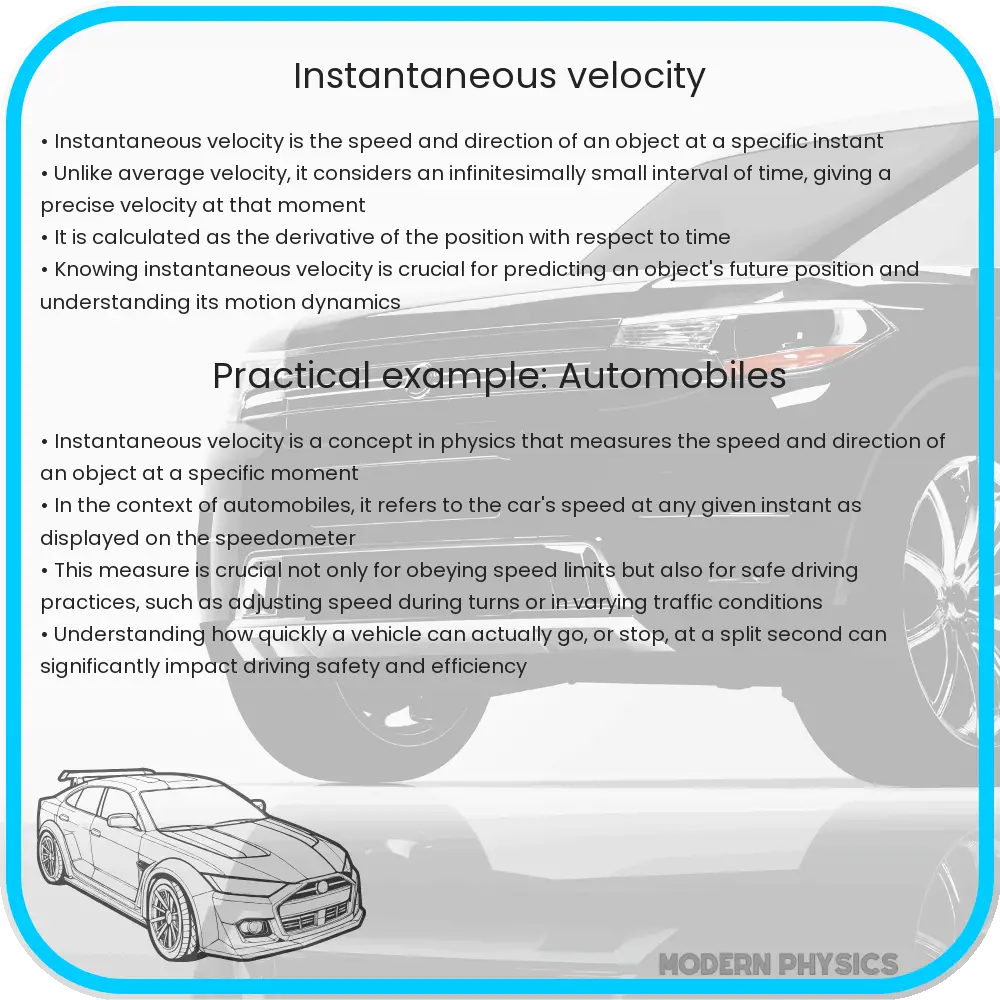 Instantaneous velocity