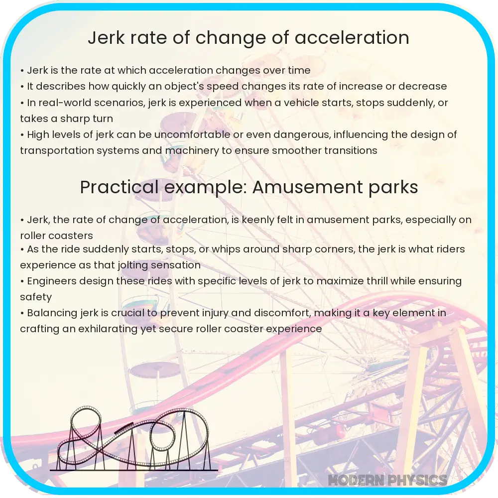 Jerk rate of change of acceleration