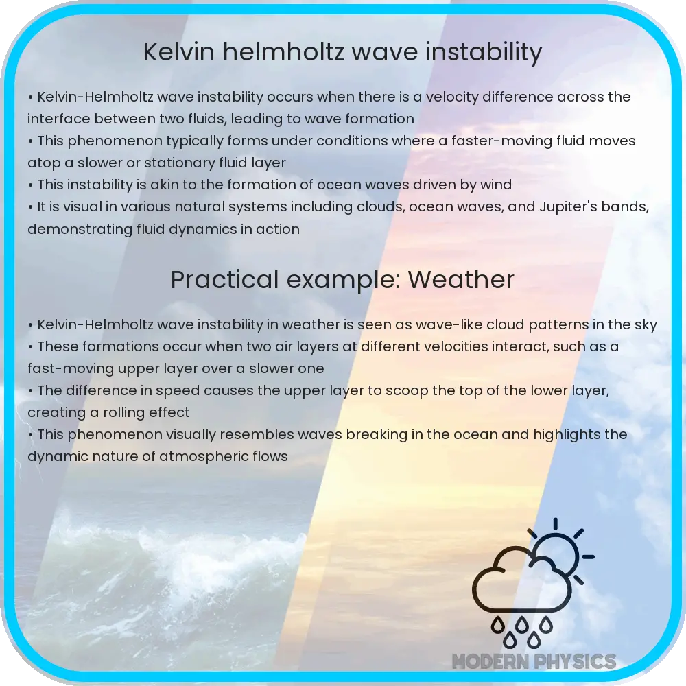 Kelvin-Helmholtz wave instability