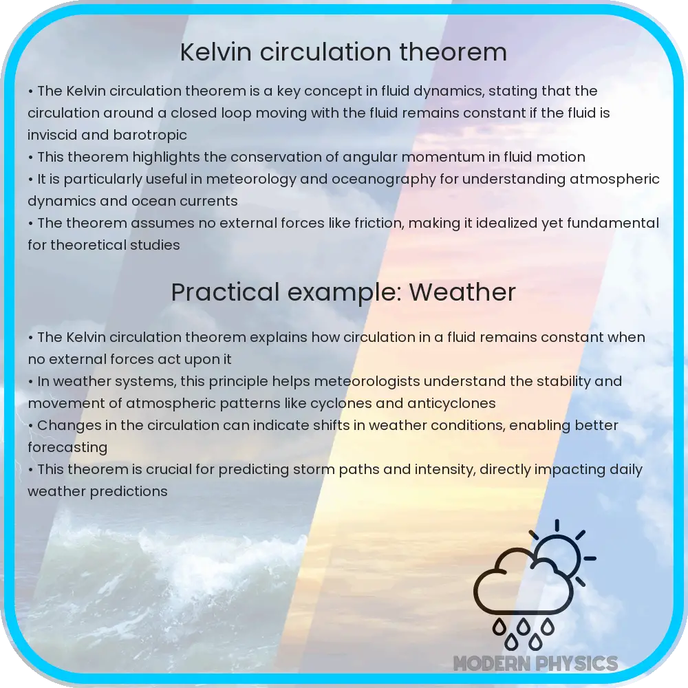Kelvin circulation theorem