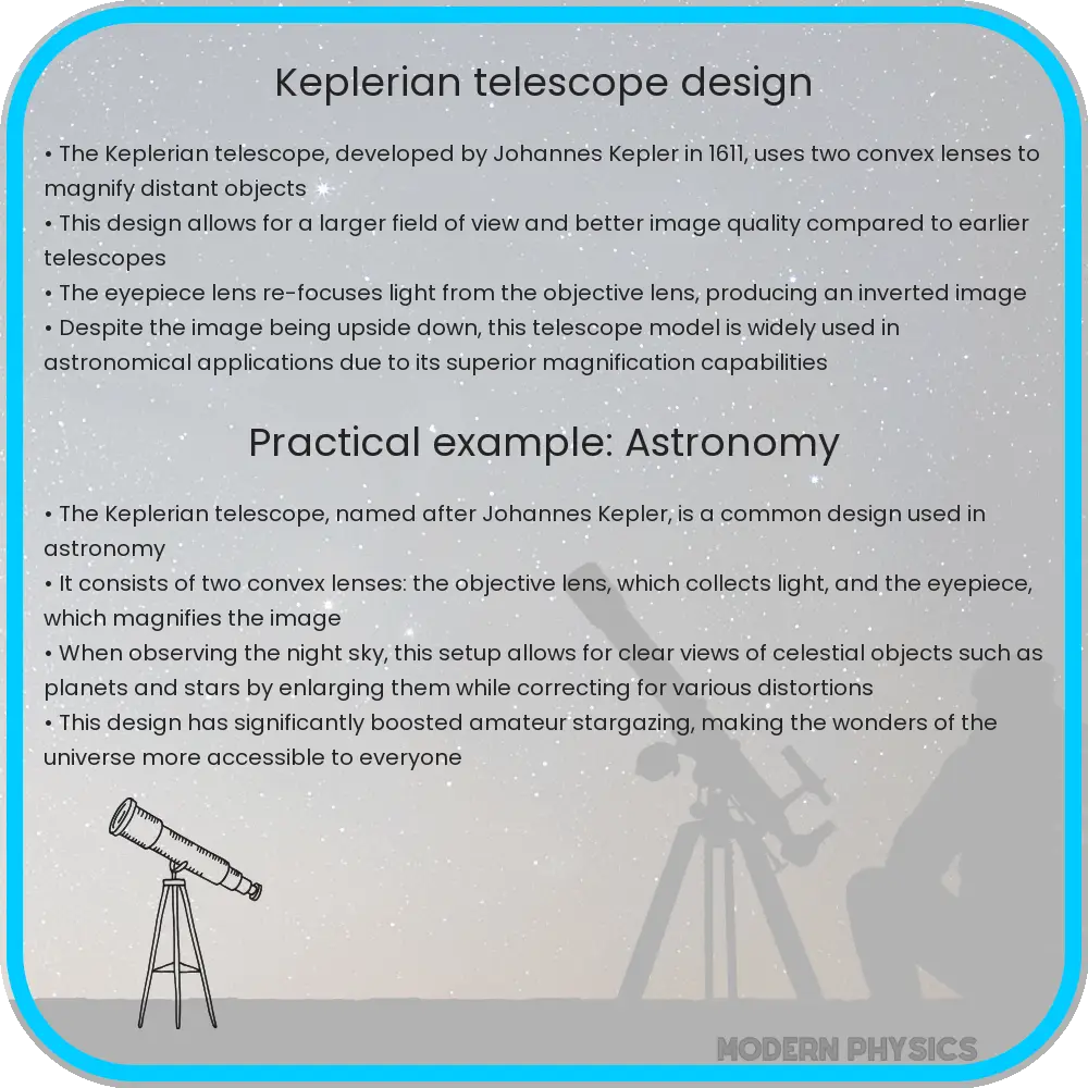 Keplerian telescope design