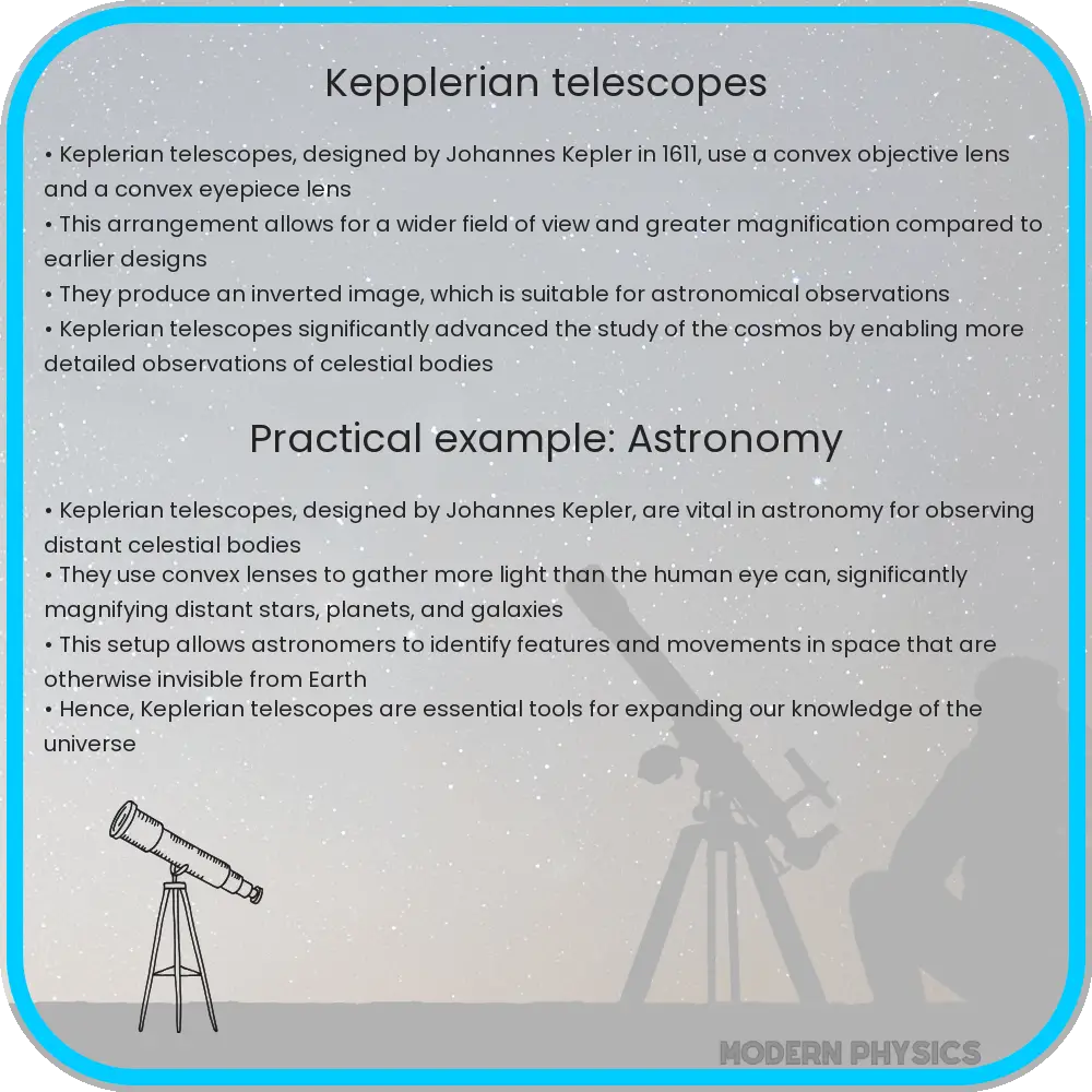 Kepplerian telescopes
