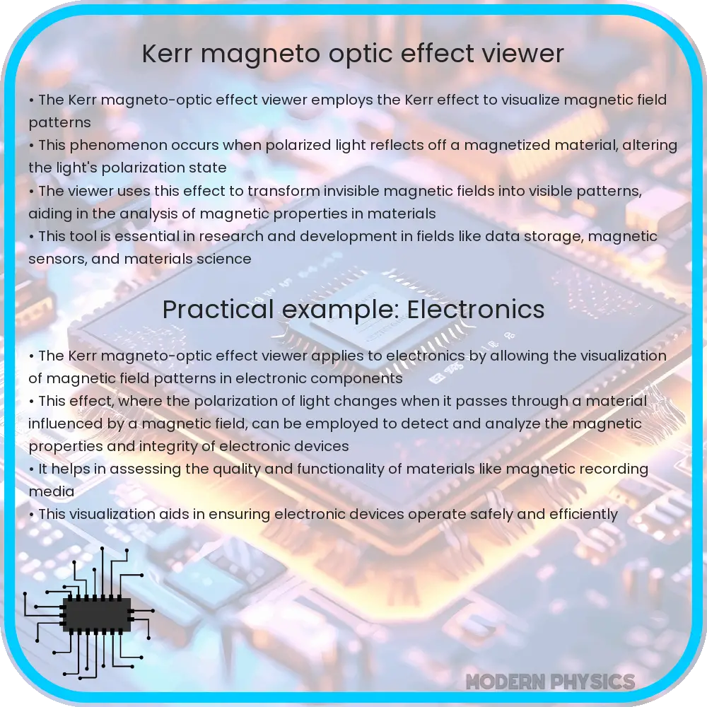 Kerr magneto-optic effect viewer