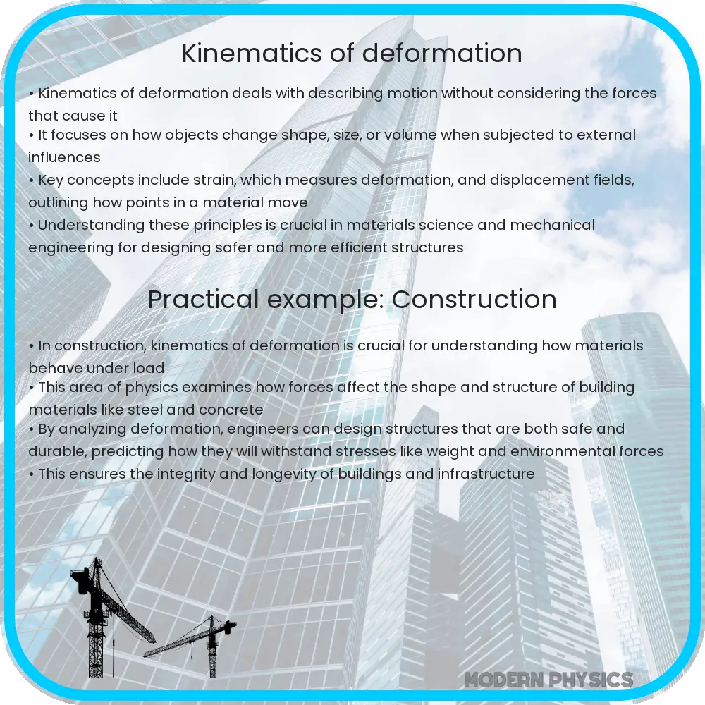 Kinematics of deformation
