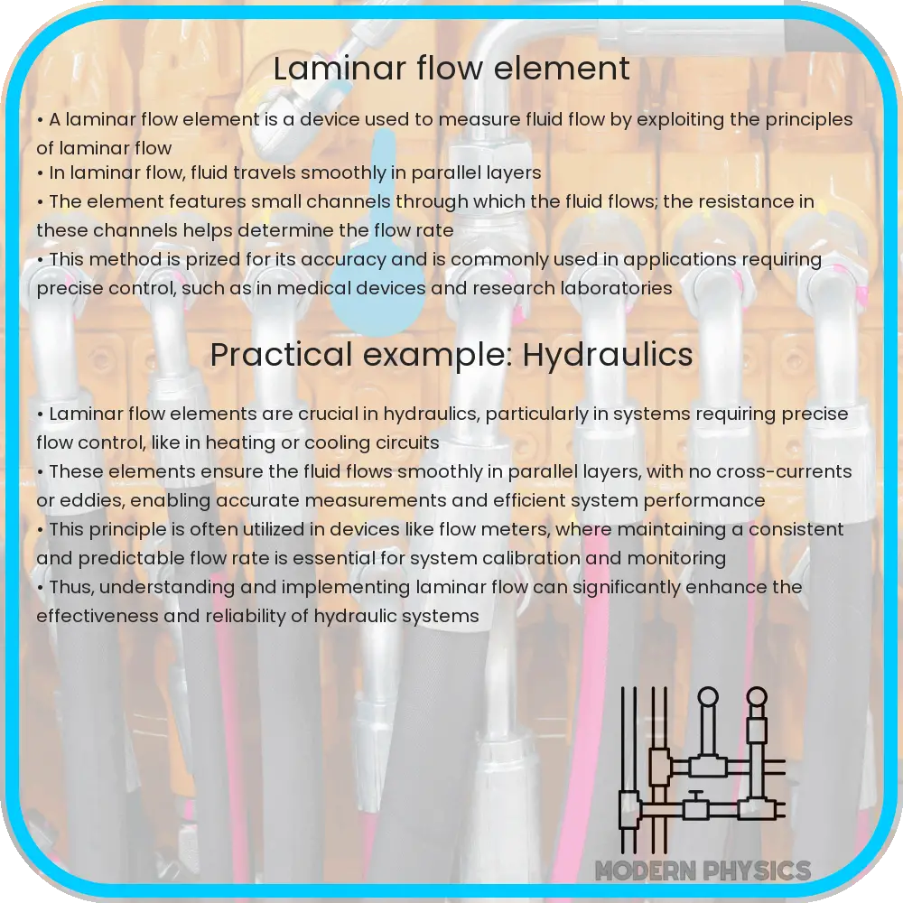 Laminar flow element