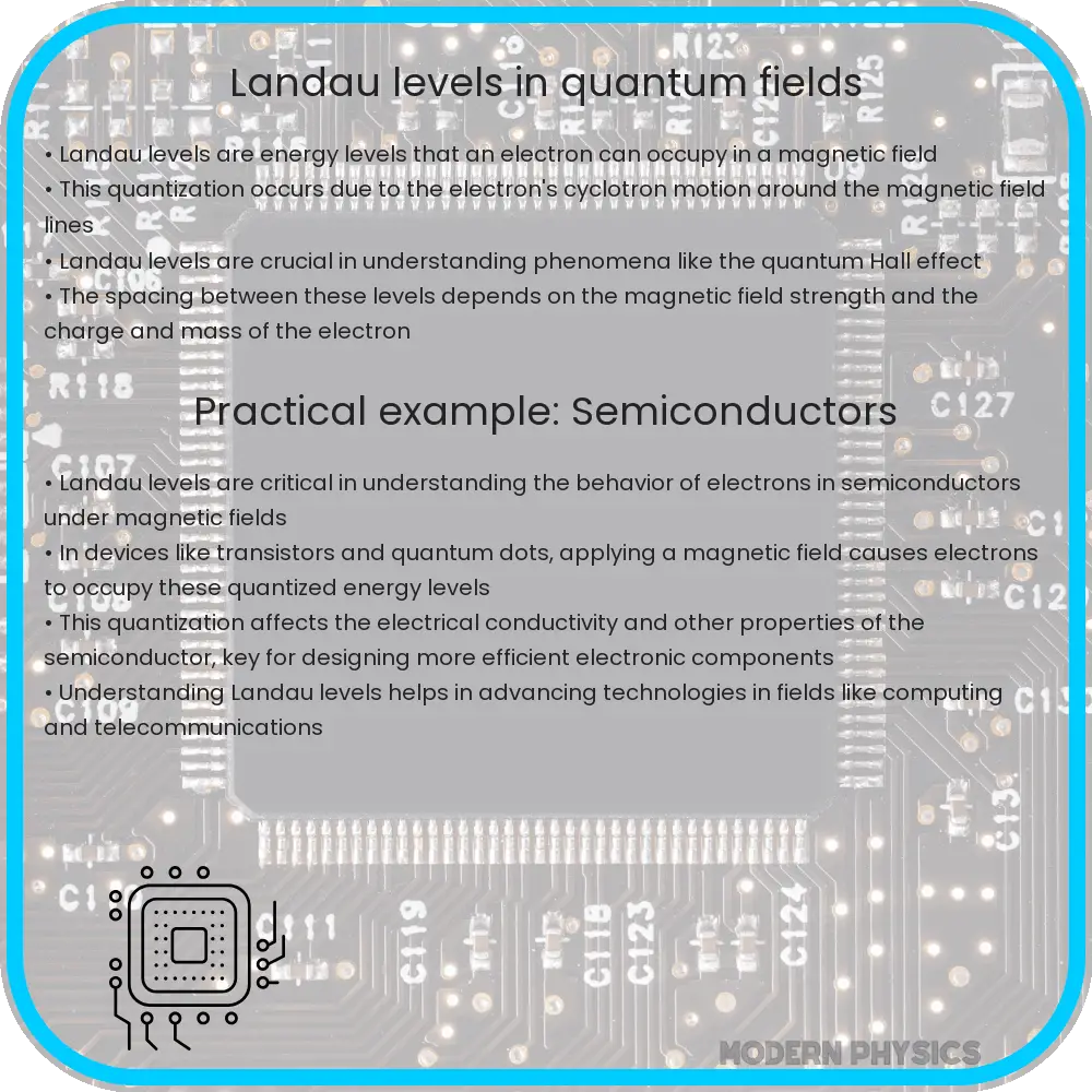 Landau levels in quantum fields
